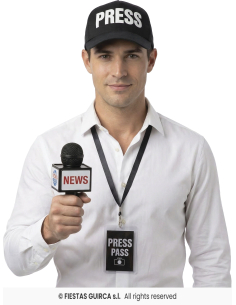 Set journaliste adulte unisexe noir