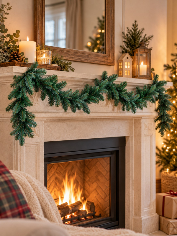 Guirlande de Sapin Artificiel Vert 270 cm – Décoration de Noël