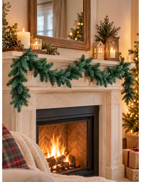 Guirlande de Sapin Artificiel Vert 270 cm – Décoration de Noël