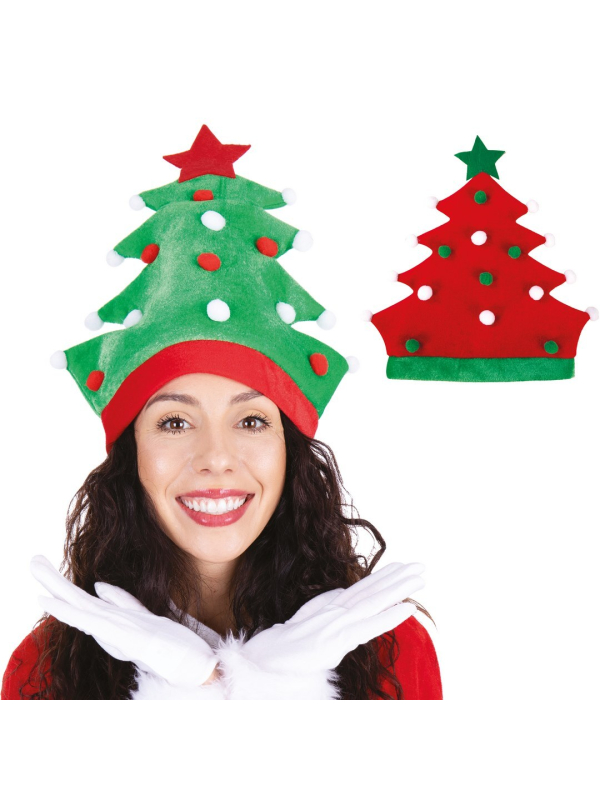 Bonnet Sapin de Noël en Feutre – Taille Unique – Coloris Aléatoire