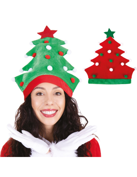 Bonnet Sapin de Noël en Feutre – Taille Unique – Coloris Aléatoire
