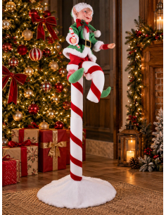 Automate Lutin de Noël sur Sucette Géante 130 cm – Animé et Sonore