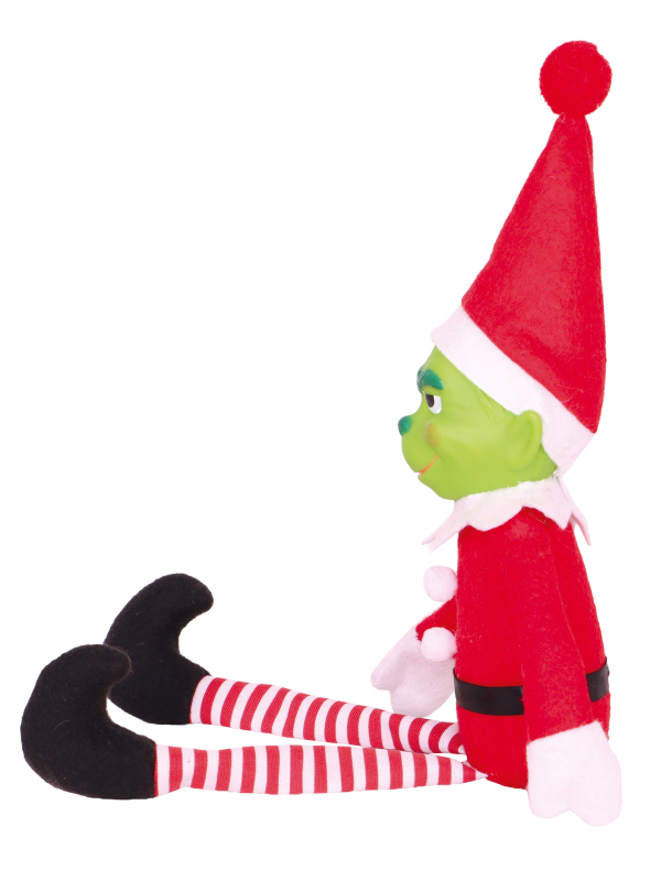 Poupée lutin de Noël espiègle verte
