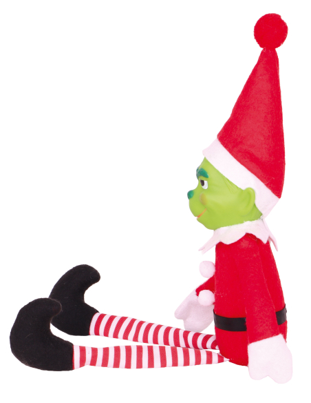 Poupée lutin de Noël espiègle verte