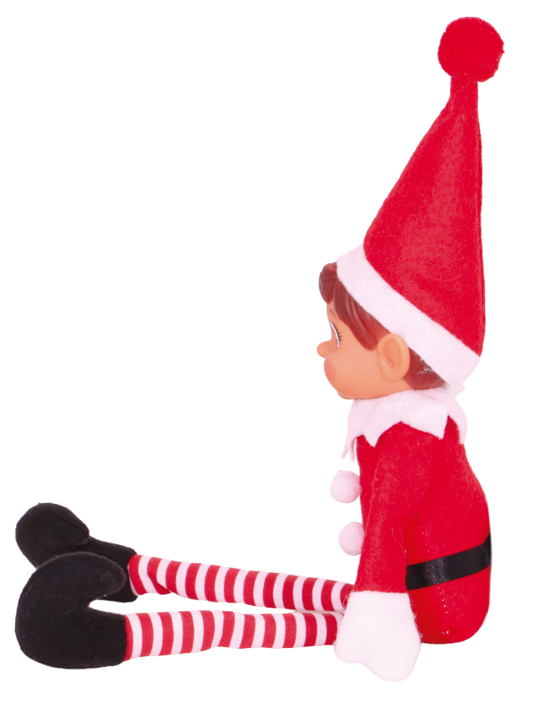 Poupée elfe espiègle rouge de Noël – 34 cm