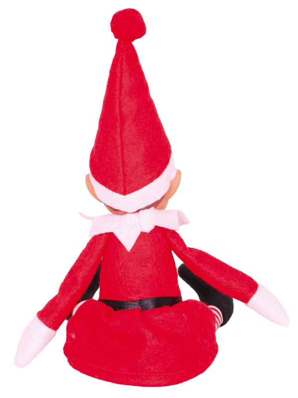 Poupée elfe espiègle de Noël rouge et blanche