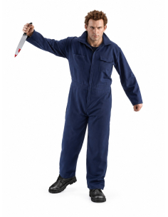 Déguisement Tueur Halloween Homme – Combinaison Bleue 190 cm