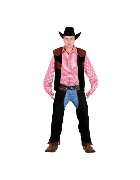 Déguisement Cowboy Homme 3 Pièces – Chemise, Gilet et Chaps