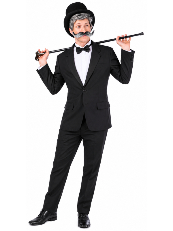 Déguisement Gentleman Rétro Homme Noir – Veste et Pantalon