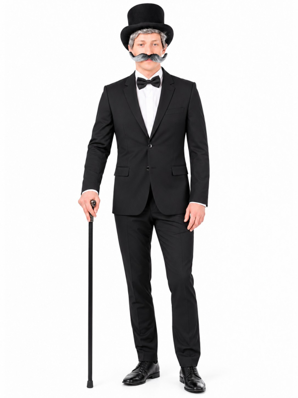 Déguisement Gentleman Rétro Homme Noir – Veste et Pantalon face