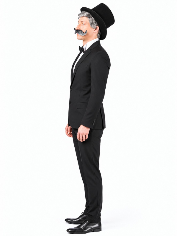Déguisement Gentleman Rétro Homme Noir – Veste et Pantalon profil