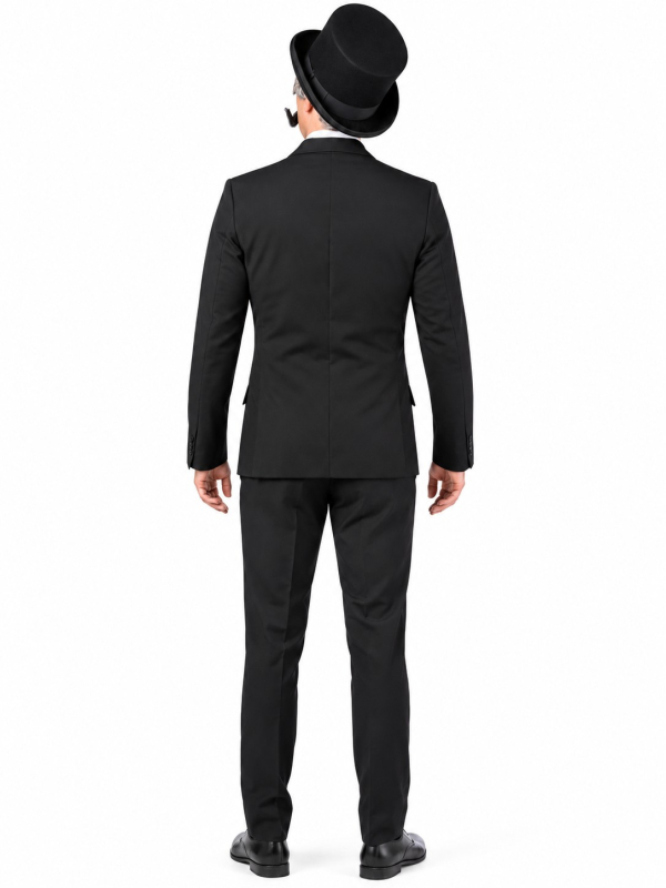 Déguisement Gentleman Rétro Homme Noir – Veste et Pantalon dos