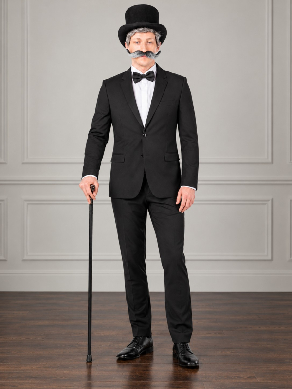 Déguisement Gentleman Rétro Homme Noir – Veste et Pantalon