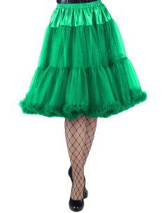 Jupe Jupon Long en Tulle à Volants Femme vert