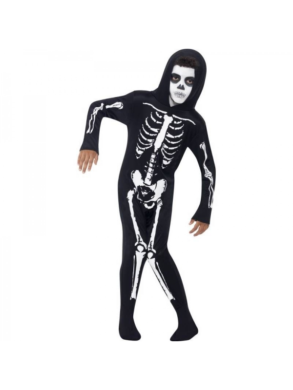 Déguisement enfant squelette (combinaison pantalon à capuche) | Déguisement Enfant