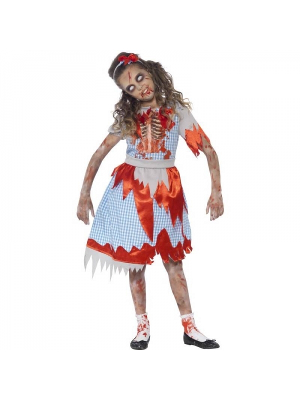 Déguisement zombie enfant country girl (robe et bandeau)| Déguisement Enfant