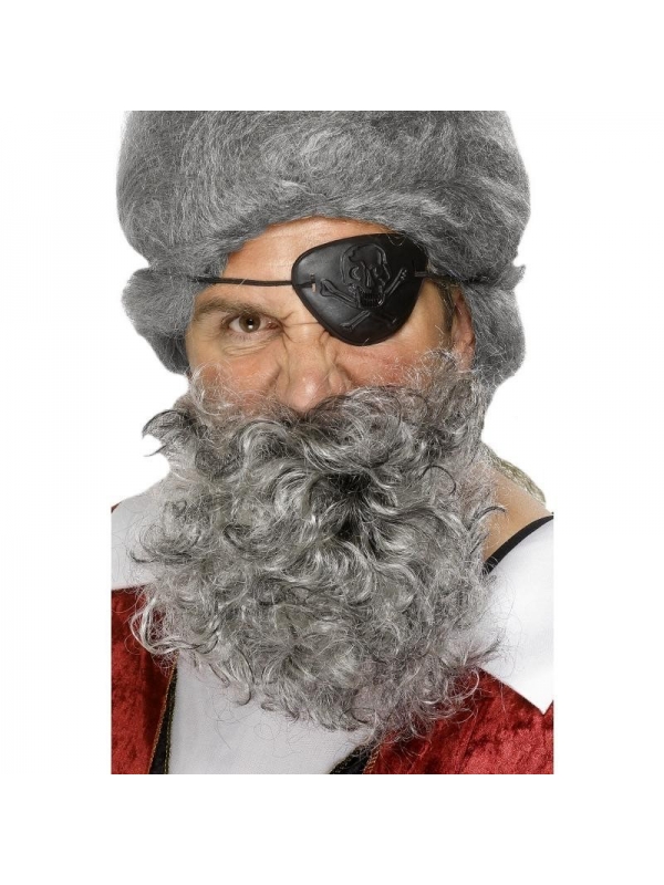 Barbe pirate grise avec élastique | Accessoires