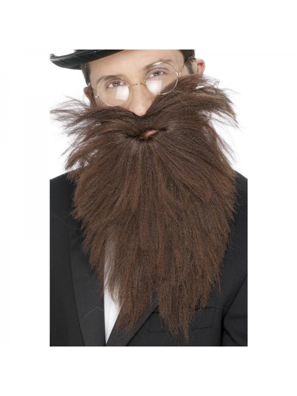 Barbe longue et moustaches marron | Accessoires