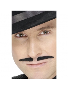 Moustaches latino noires auto-adhésives