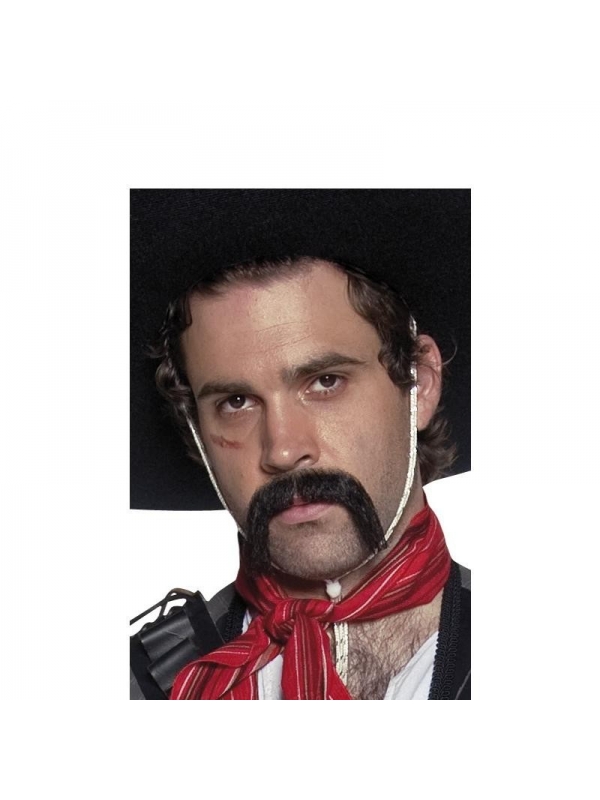 Moustaches mexicain noires effet naturel auto-adhésives | Accessoires