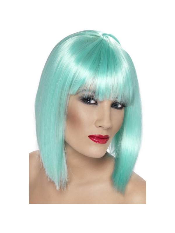 Perruque glam coeurte turquoise | Accessoires
