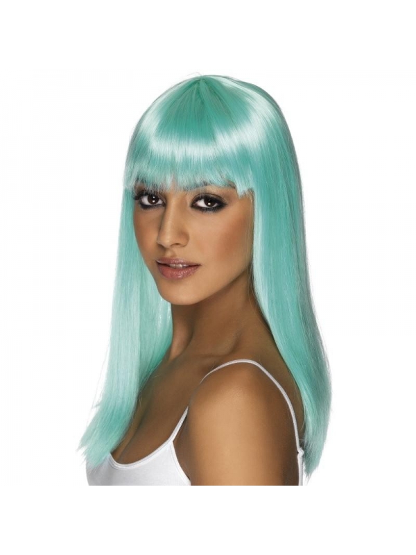 Perruque glamoura turquoise fluo | Accessoires