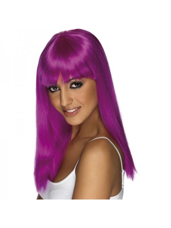 Perruque glamoura violet fluo | Accessoires