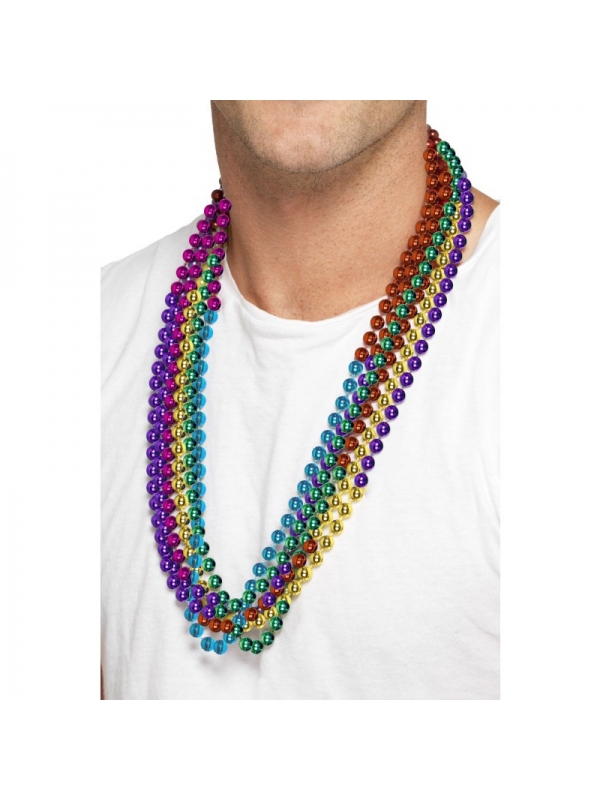 6 colliers perles arc-en-ciel | Accessoires