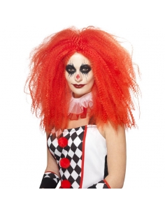 Perruque clown femme crépue rouge