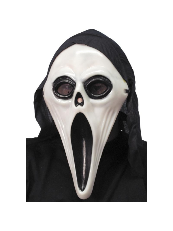 Masque fantôme hurlant phosphorescent + cagoule | Accessoires