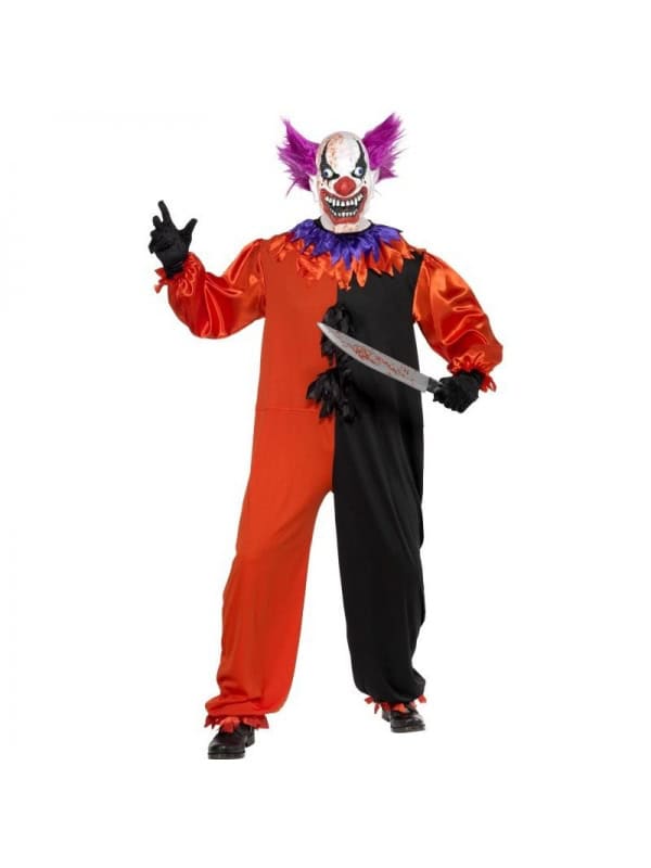 Déguisement Clown Bo Bo Effrayant Adulte (combinaison, masque)
