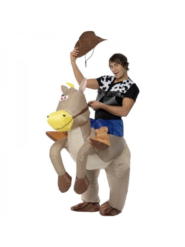 Costume cow-boy sur cheval gonflable | Déguisement