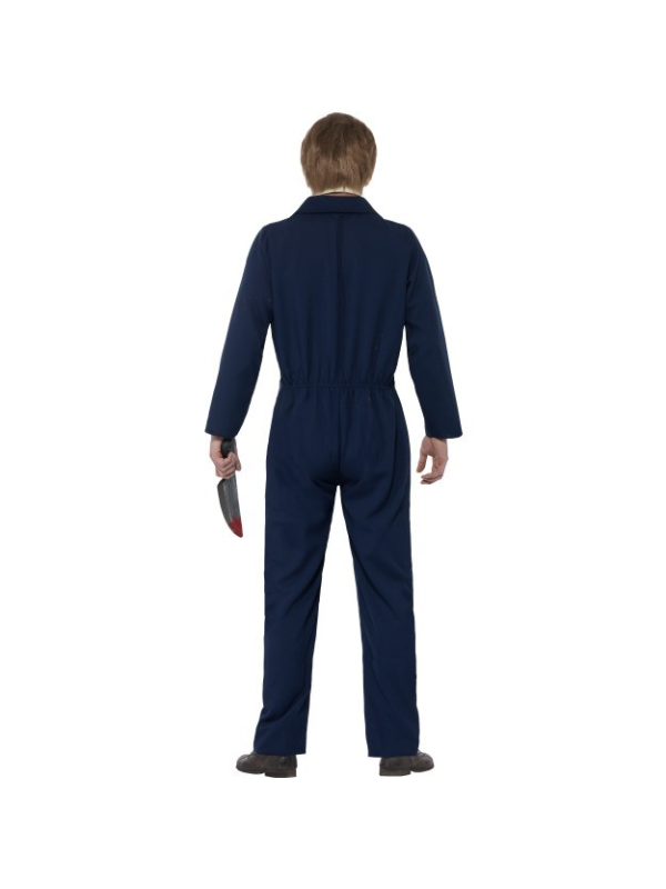 Déguisement H20 Michael Myers Bleu (combinaison, masque latex, couteau) | Déguisement