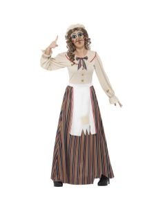 Déguisement femme possédée (robe, charlotte et masque en latex)