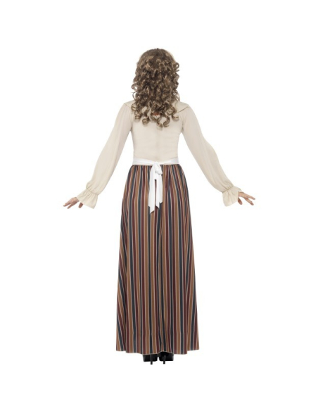 Déguisement femme possédée (robe, charlotte et masque en latex)