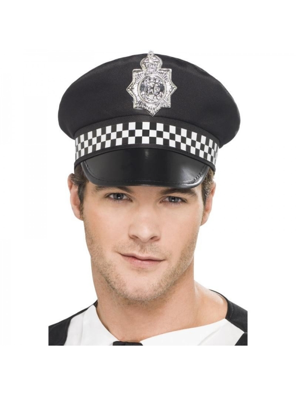 Casquette policier anglais noire et blanche | Accessoires