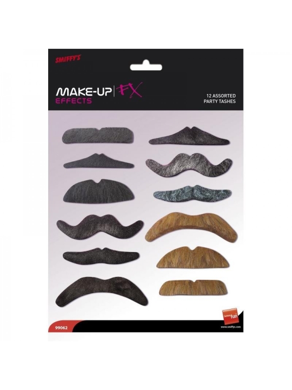12 moustaches auto-adhésives | Accessoires