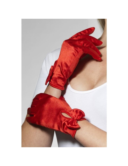 Gants coeurts avec Noeuds rouges | Accessoires