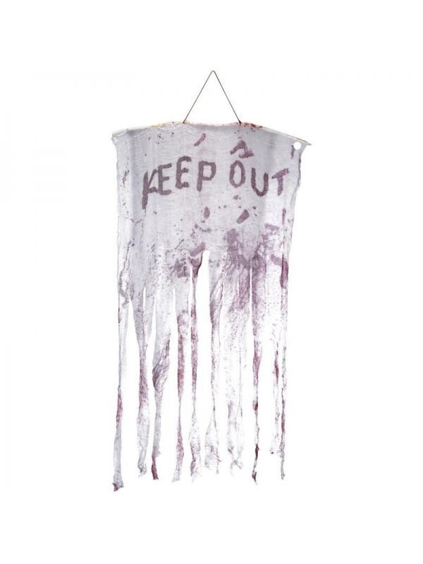 Banderole de sang "keep out" | Décorations