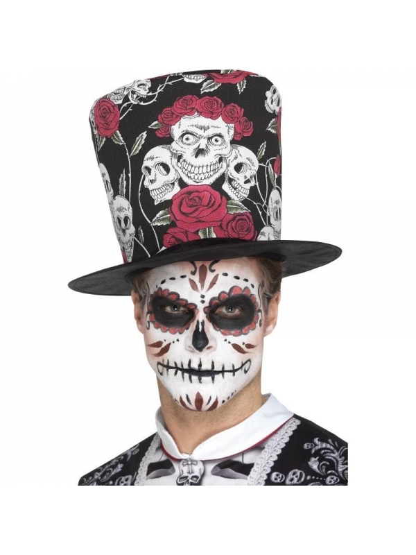 Chapeau haut de forme Dia de Los Muertos imprimé | Accessoires