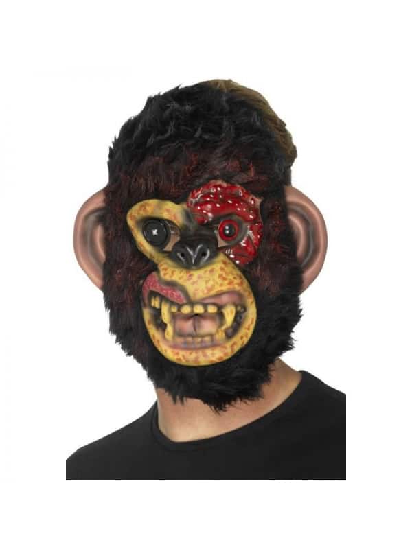 Masque de singe zombie avec fourrure | Accessoires