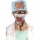 Kit maquillage chirurgien zombie – Masque latex bouche arrachée avec calot ensanglanté