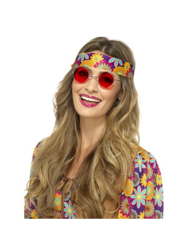 Lot De 2 Chaînes De Lunettes Monocle Rouges – Accessoire Déguisement Halloween – Pour Homme Et Femme
