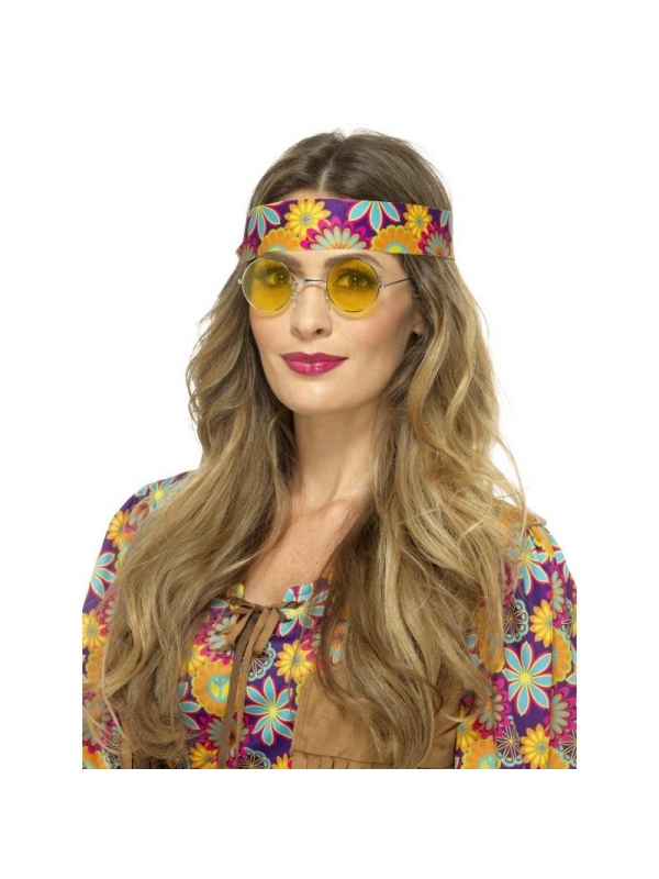Paire de lunettes Hippie jaune | Accessoires