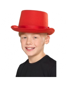 chapeau haut de forme pour enfant rouge