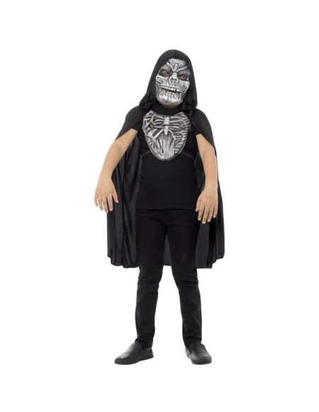 Kit enfant "la mort" avec Masque et Plastron | Déguisement Enfant