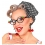 Set années 50' femme (Lunettes, boucles d'oreilles et foulard, motif cerises)