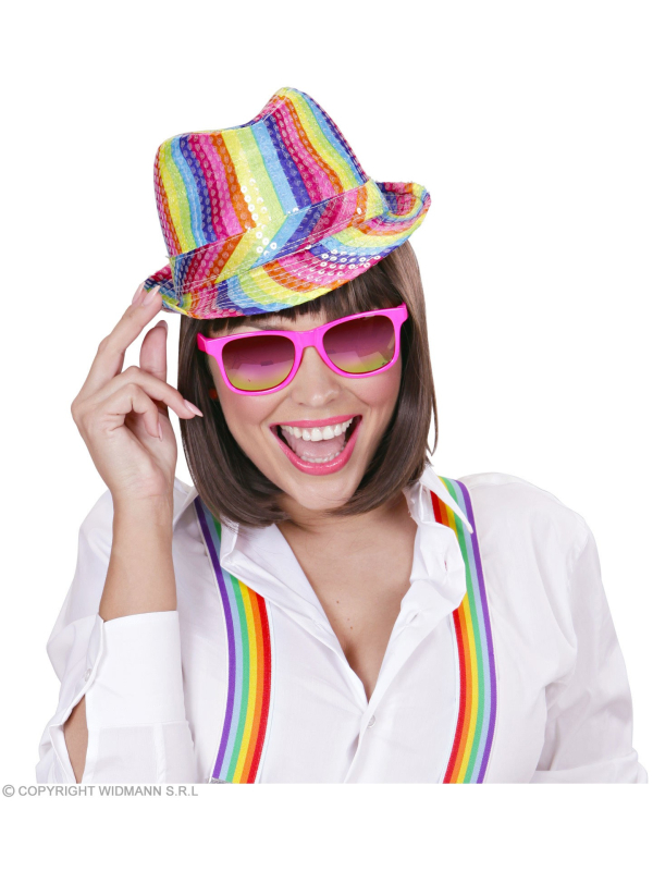 Chapeau Arc-en-ciel - paillettes