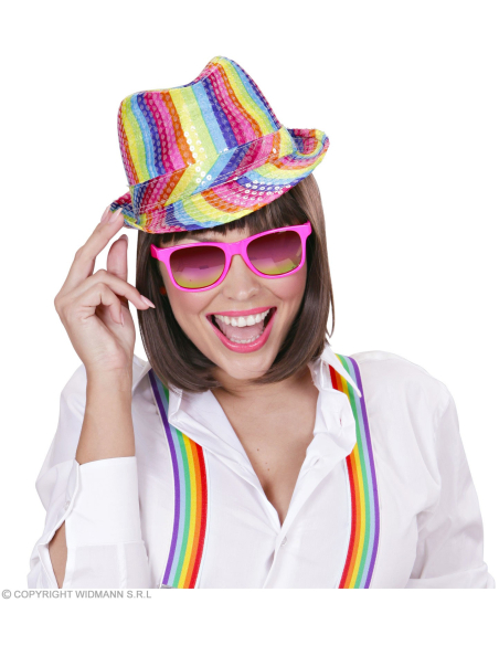 Chapeau Arc-en-ciel - paillettes