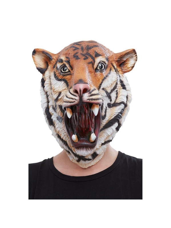Masque intégrale de Tigre (Latex - Adulte)